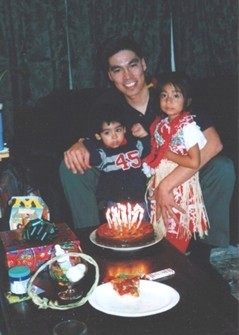 Birthday 1999 - Me, Catalina & Matthew